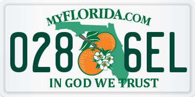 FL license plate 0286EL