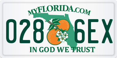 FL license plate 0286EX