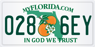 FL license plate 0286EY