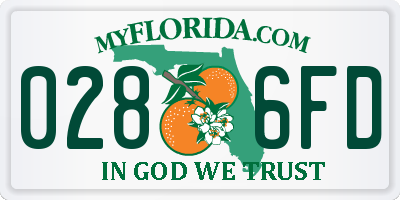 FL license plate 0286FD