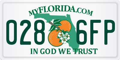 FL license plate 0286FP