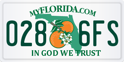 FL license plate 0286FS