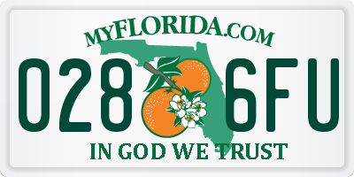 FL license plate 0286FU