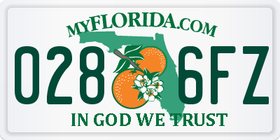 FL license plate 0286FZ