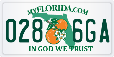 FL license plate 0286GA