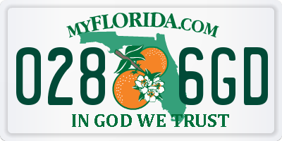 FL license plate 0286GD