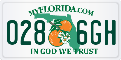 FL license plate 0286GH