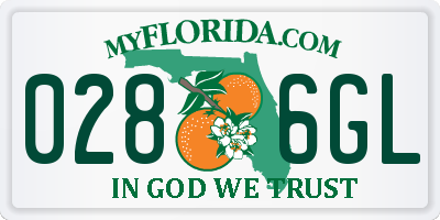 FL license plate 0286GL