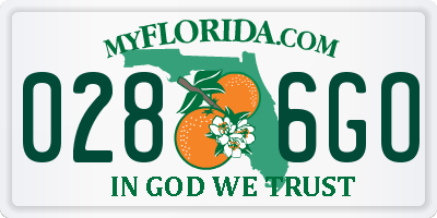 FL license plate 0286GO