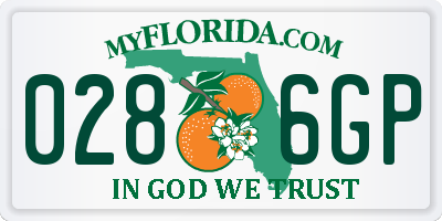 FL license plate 0286GP