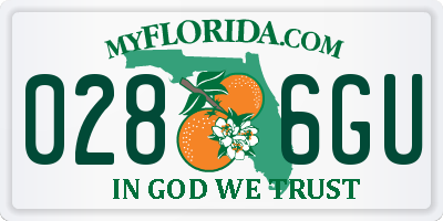 FL license plate 0286GU