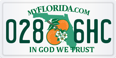 FL license plate 0286HC