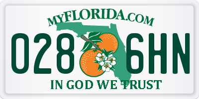 FL license plate 0286HN