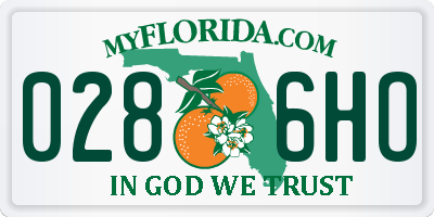 FL license plate 0286HO