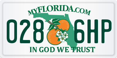 FL license plate 0286HP