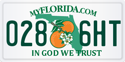 FL license plate 0286HT