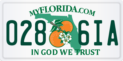 FL license plate 0286IA