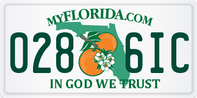 FL license plate 0286IC