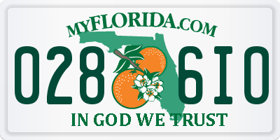 FL license plate 0286IO