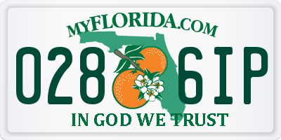 FL license plate 0286IP