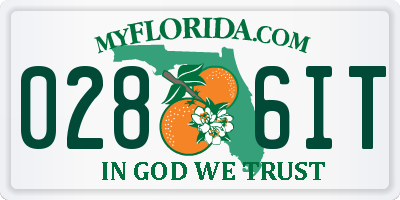 FL license plate 0286IT