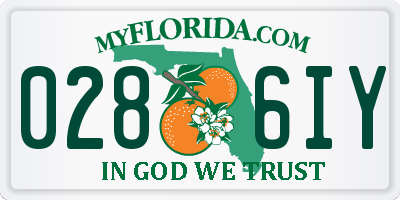 FL license plate 0286IY