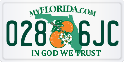 FL license plate 0286JC