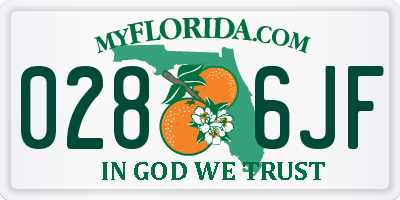 FL license plate 0286JF