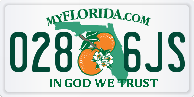 FL license plate 0286JS