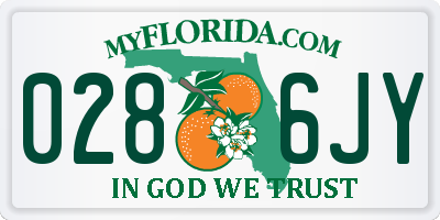 FL license plate 0286JY