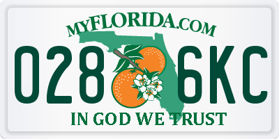 FL license plate 0286KC