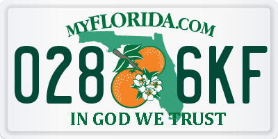 FL license plate 0286KF