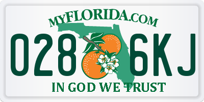 FL license plate 0286KJ