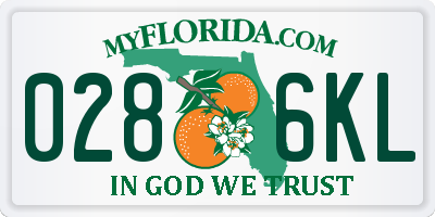 FL license plate 0286KL