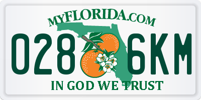 FL license plate 0286KM