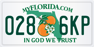 FL license plate 0286KP