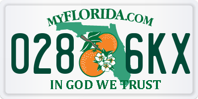 FL license plate 0286KX