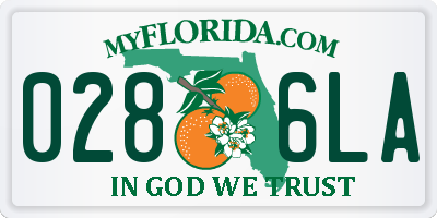 FL license plate 0286LA