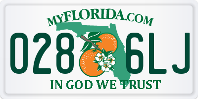 FL license plate 0286LJ