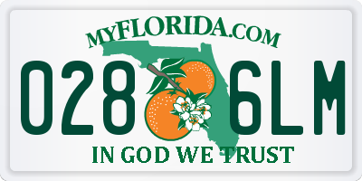 FL license plate 0286LM