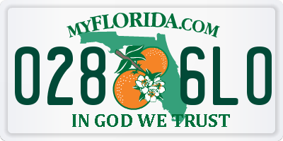 FL license plate 0286LO