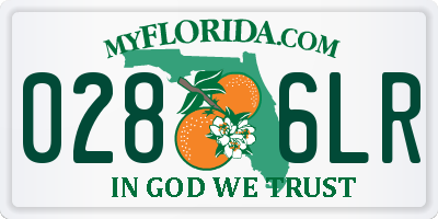 FL license plate 0286LR