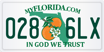 FL license plate 0286LX