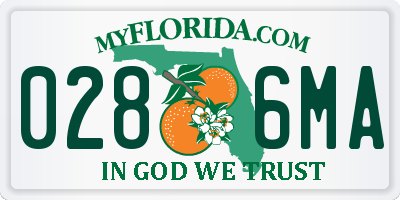 FL license plate 0286MA