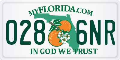 FL license plate 0286NR