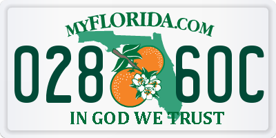 FL license plate 0286OC