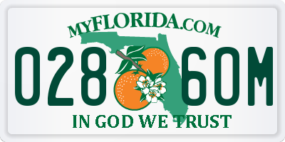 FL license plate 0286OM