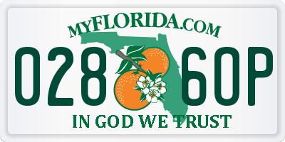 FL license plate 0286OP