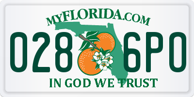 FL license plate 0286PO