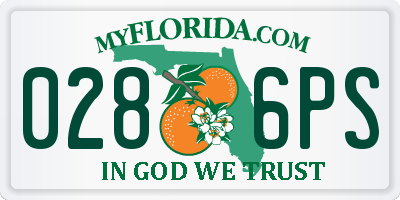 FL license plate 0286PS